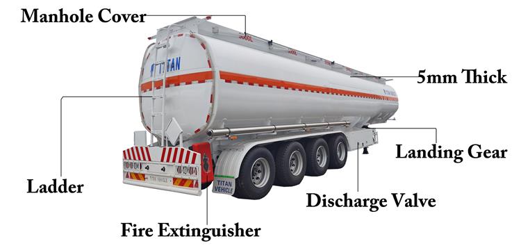 4 Axle Fuel Tanker Trailer for Sale In Mozambique