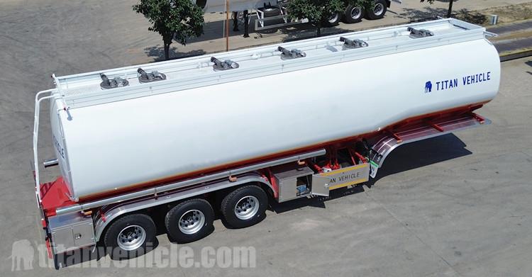 45000 Liters Aluminum Tanker Trailer for Sale in Tanzania