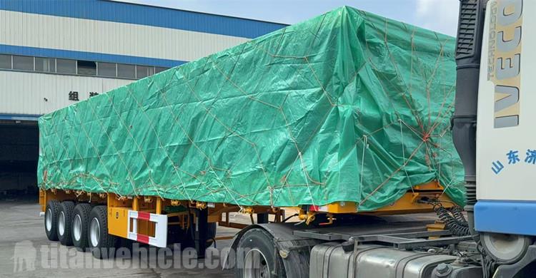 Multiple 4 Axle Flatbed Trailers Ready Ship to Ivory Coast