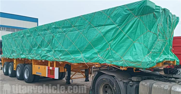 4 Axle Flat Bed Trailer Truck for Sale In Ghana