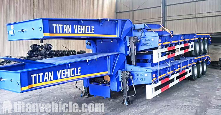 3 Axle 80 Ton Lowbed Trailer Truck for Sale in Cameroon