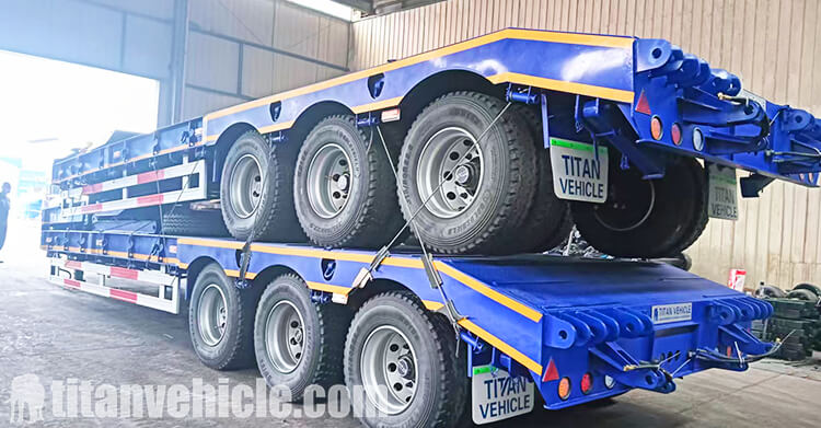3 Axle 80 Ton Lowbed Trailer Truck for Sale in Cameroon