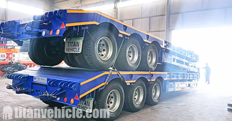 3 Axle 80 Ton Lowbed Trailer Truck for Sale in Cameroon