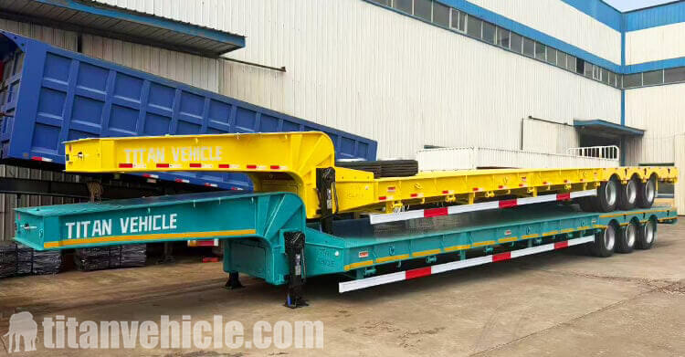 3 Axle 80 Ton Lowbed Trailer Truck for Sale in Ghana