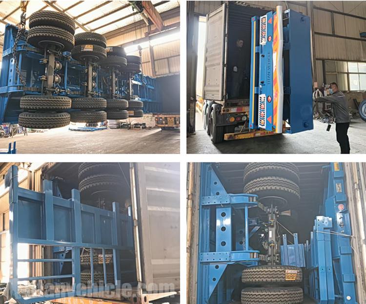4 Axle 80 Ton Flat Bed Semi Trailer for Sale in Ghana