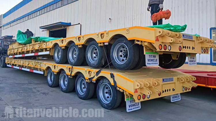 4 Axle 120 Ton Low Bed Trailer Truck for Sale in Guinea