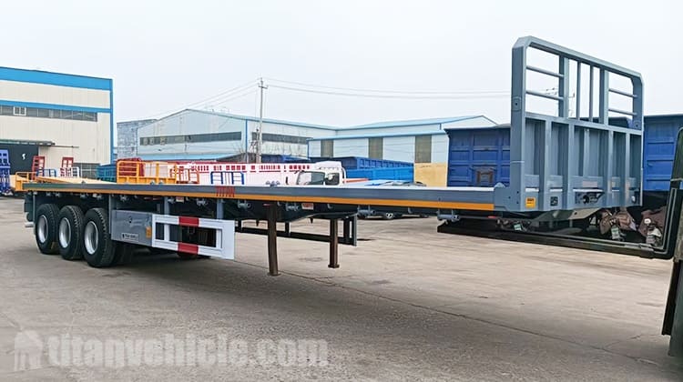 Tri Axle Semi Truck Flatbed Trailer for Sale in Angola