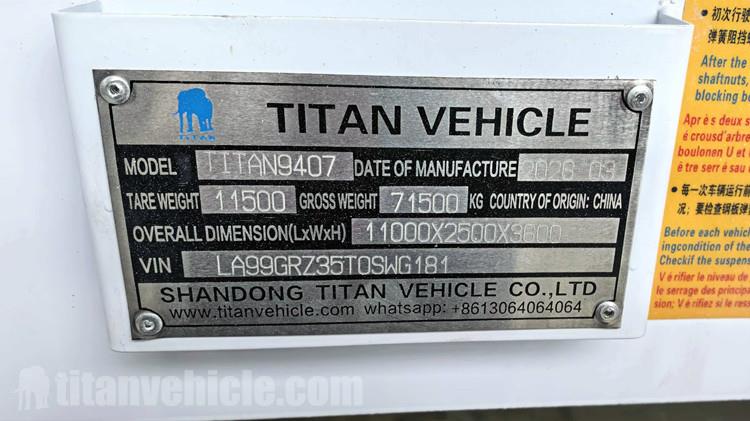 3 Axle New Tipper Trailer for Sale in Sierra Leone