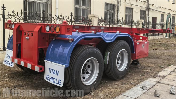 2 Axle 20ft Container Chassis Trailer for Sale In Guam