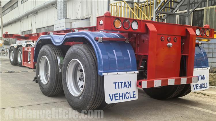 2 Axle 20ft Container Chassis Trailer for Sale In Guam