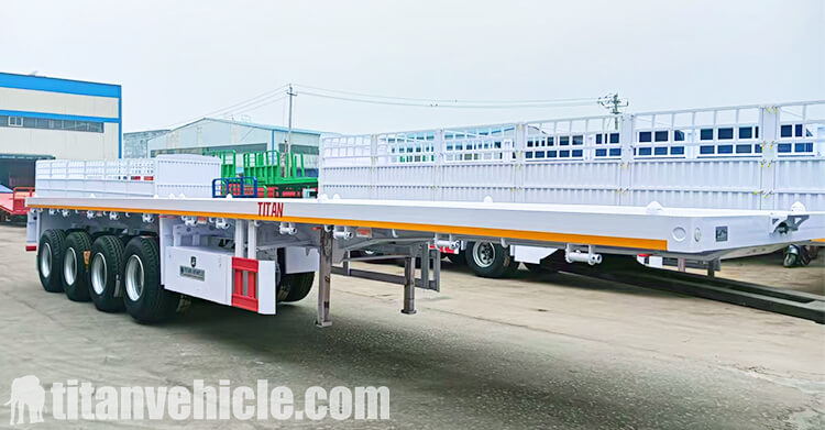 4 Axle Flatbed Tractor Trailer for Sale in Tanzania
