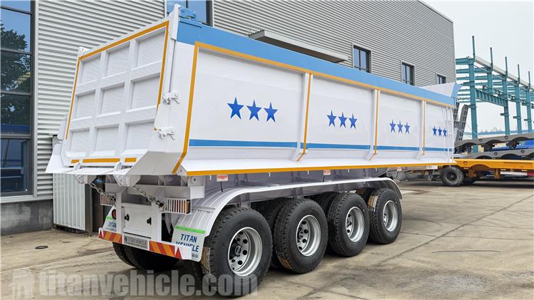 4 Axle 80 Ton Dump Trailer for Sale In Tanzania