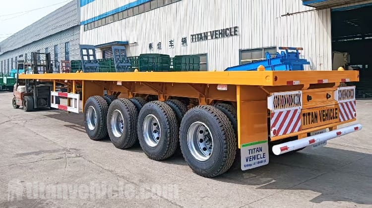 4 Axle Truck Flatbed Trailer for Sale in Tanzania