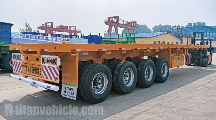 4 Axle Truck Flatbed Trailer for Sale in Tanzania