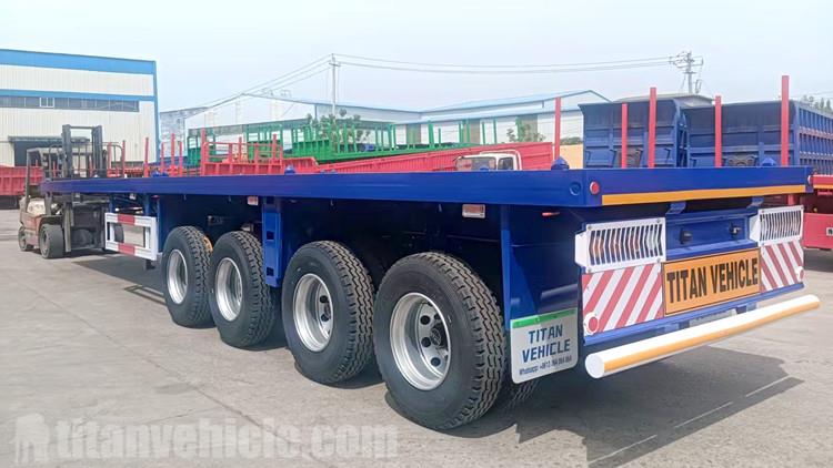 4 Axle 40 Foot Semi Flatbed Trailer for Sale in Ghana