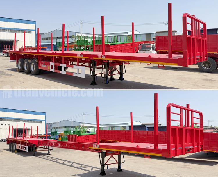 Extendable Flatbed Trailer with Stanchion for Sale in Guyana