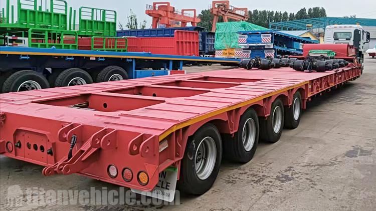4 Line 8 Axle Heavy Duty Lowbed Trailer for Sale in Argentina