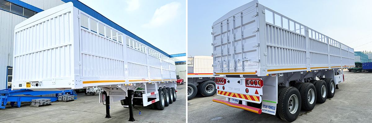 In Stock 4 Axle Fence Semi Trailer FOB Price: 15000 USD