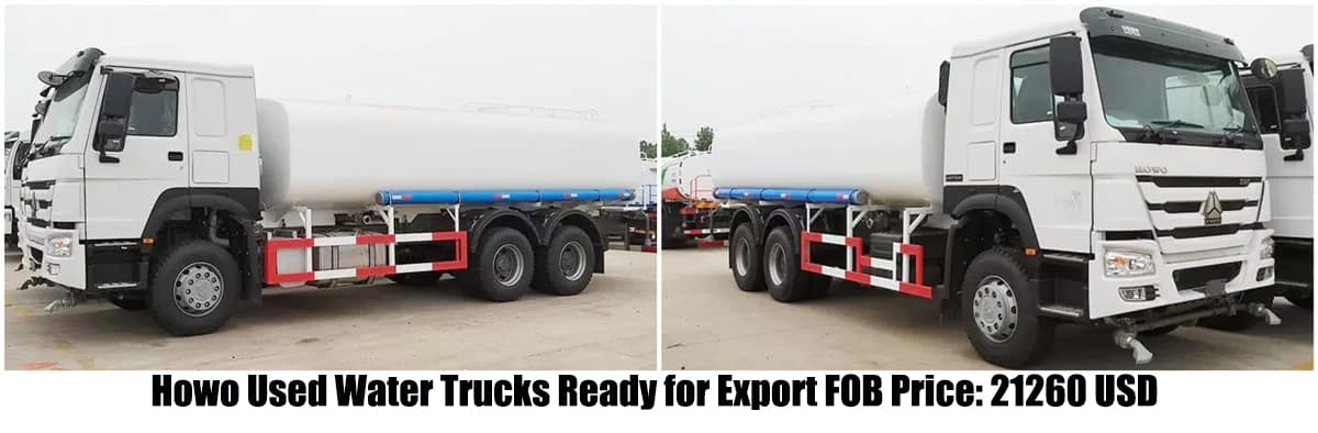 Howo Used Water Trucks Ready for Export FOB Price: 21260 USD
