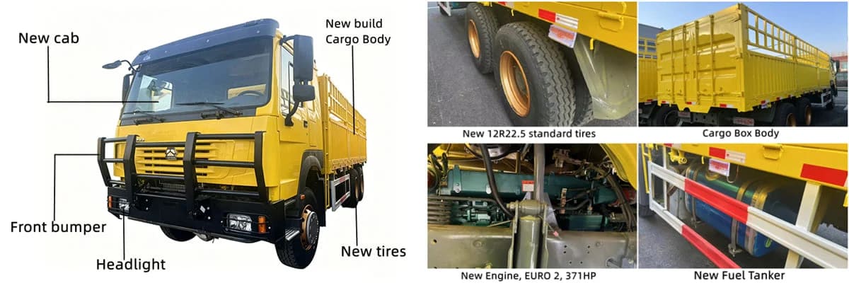 Ready Stock Used Howo Fence Cargo Truck FOB Price Only 21550 USD