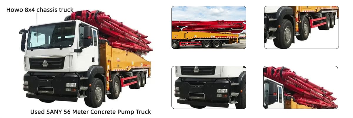 Limited Offer: Used Sany 56 M Concrete Pump Truck with Howo Chassis FOB 63,300 USD
