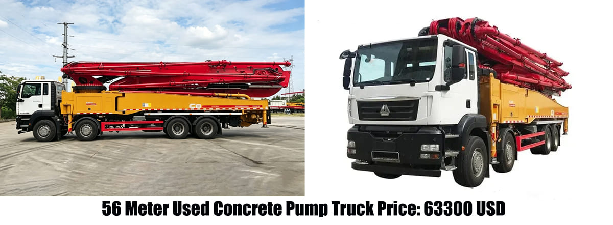 Limited Offer: Used Sany 56 M Concrete Pump Truck with Howo Chassis FOB 63,300 USD