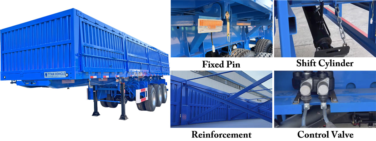 Promotion! 3 Axle 34 Ton Side Dump Trailer FOB Price: 17500 USD