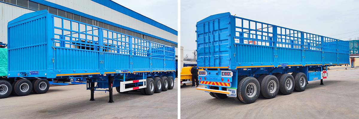 Ready to Ship 4 Axle Fence Semi Trailer