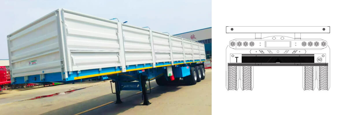 Ready to Ship 3 Axle Side Wall Trailer FOB Price: 11500 USD