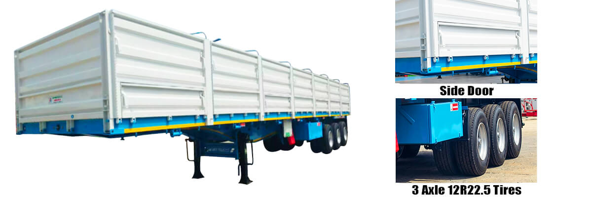 Ready to Ship 3 Axle Side Wall Trailer FOB Price: 11500 USD