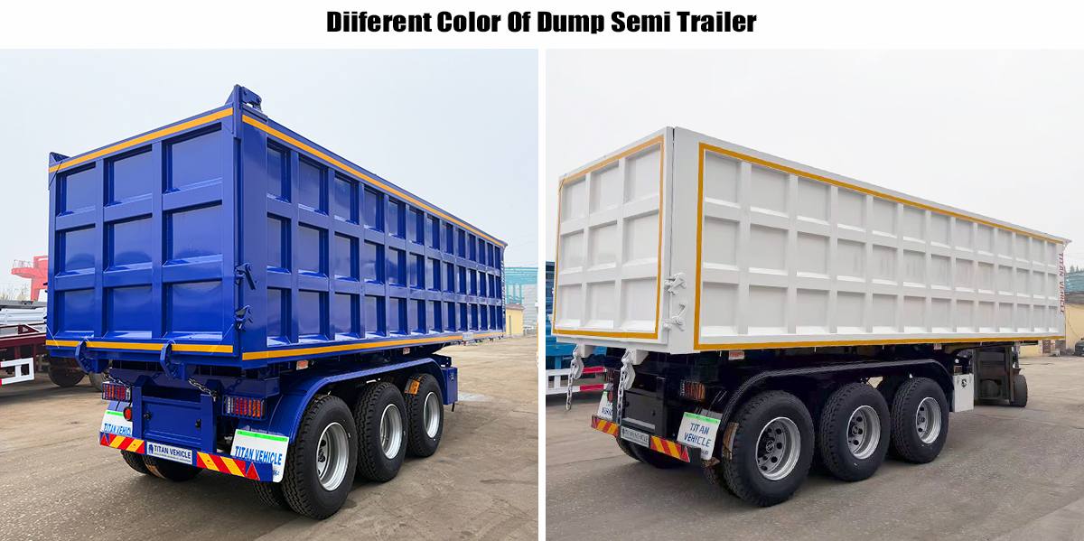 3 Axle 35CBM Semi Tipper Trailer FOB Price: 13200 USD