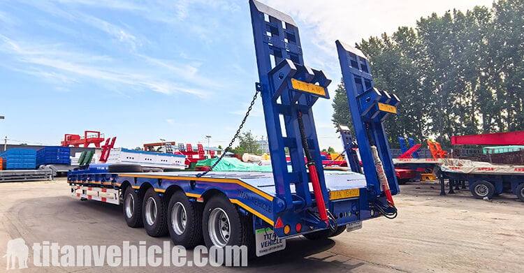 4 Axle 100 ton Lowbed Trailer for Sale in Zambia