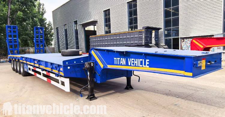 4 Axle 100 ton Lowbed Trailer for Sale in Zambia