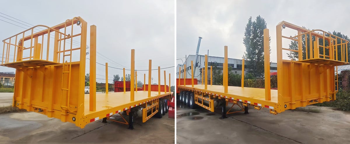 4 Axle Flatbed Trailer Available Discount Price 9500 USD