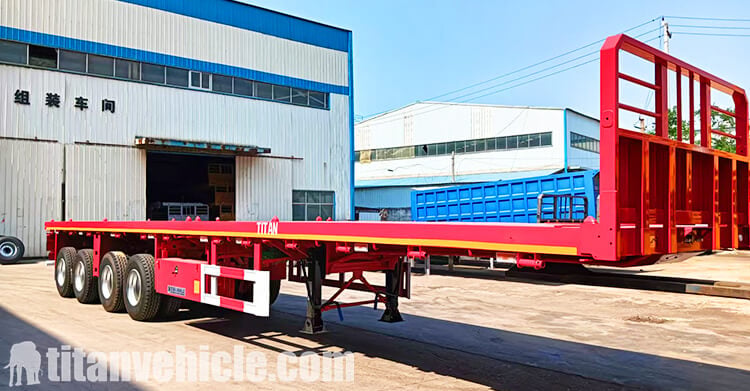 4 Axle Heavy Duty Flatbed Trailer for Sale in Uganda