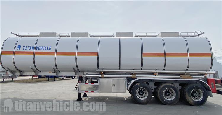 3 Axle 45000 Liters Aluminum Tanker Trailer for Sale In Tanzania