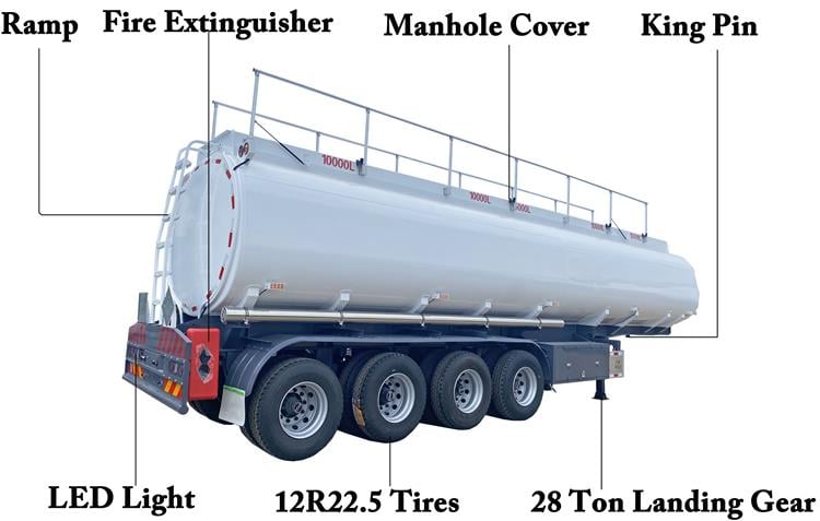 4 Axle Palm Oil Tanker Trailer for Sale In Ghana