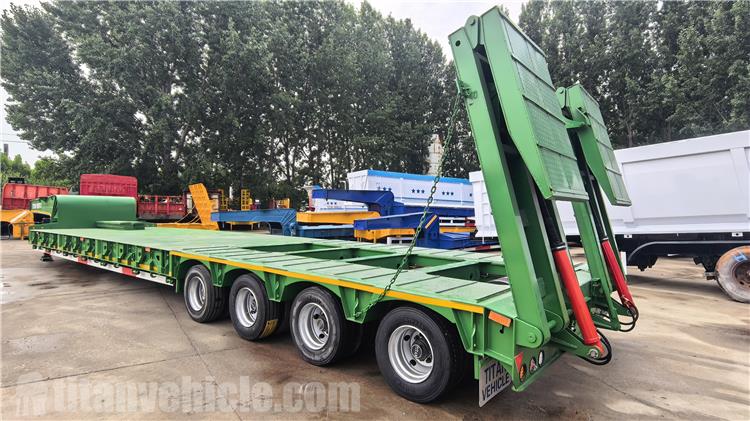 4 Line 8 Axle Low Bed Truck Trailer for Sale In Liberia