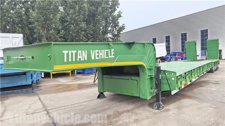 4 Line 8 Axle Low Bed Truck Trailer for Sale In Liberia