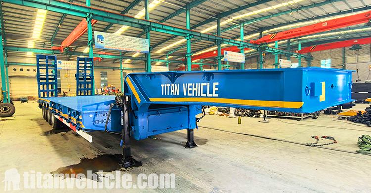 4 Axle 100 ton Low Bed Semi Trailer for Sale in Nigeria