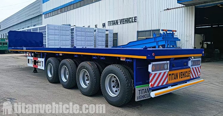 Heavy Duty 4 Axle Flatbed Trailer for Sale in Uganda