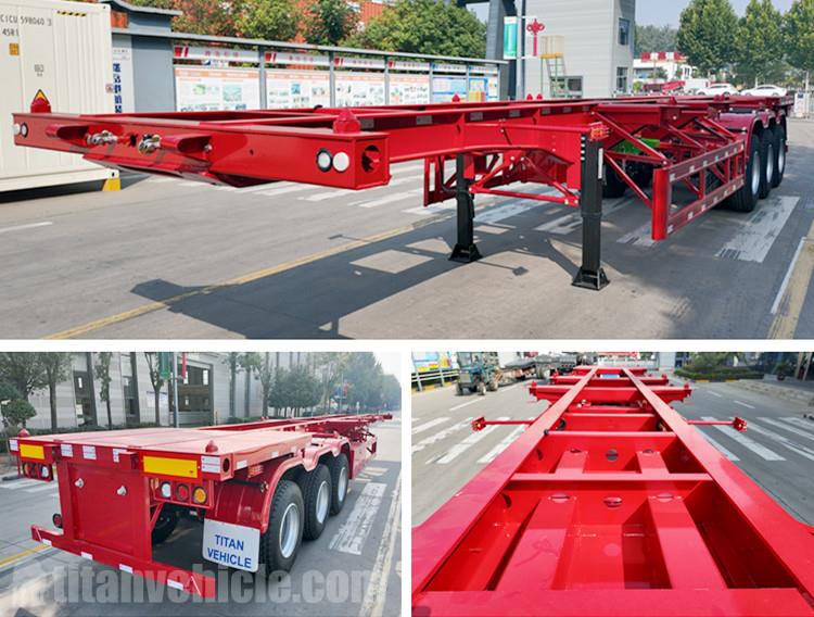 Tri Axle Chassis 40FT Container Skeletal Traler for Sale in Côte d'Ivoire