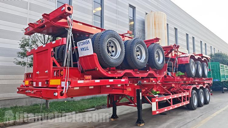 Tri Axle Chassis 40FT Container Skeletal Traler for Sale in Côte d'Ivoire