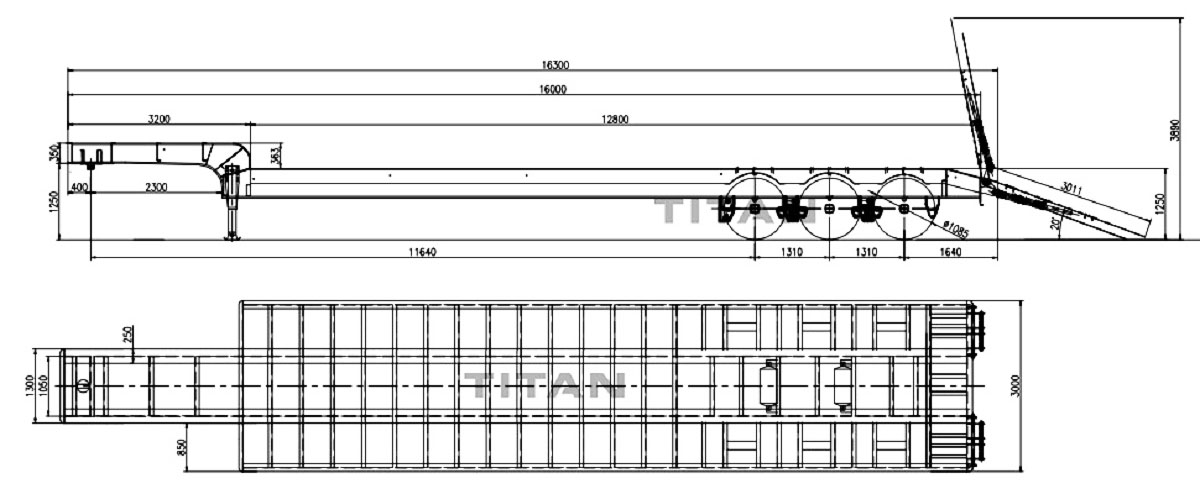 lowbed trailer drawing