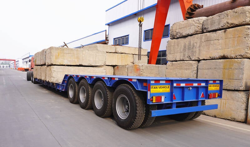 TITAN 150 ton lowboy trailer testing