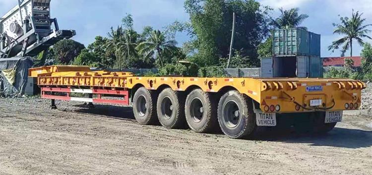 4 axle 100 ton lowbed semi trailer feedback