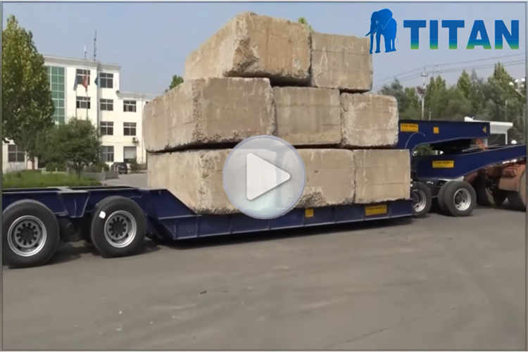 3 axle 80 ton low bed trailer