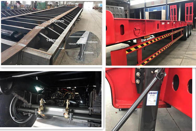 3 Axle 80 Ton Low bed Trailer
