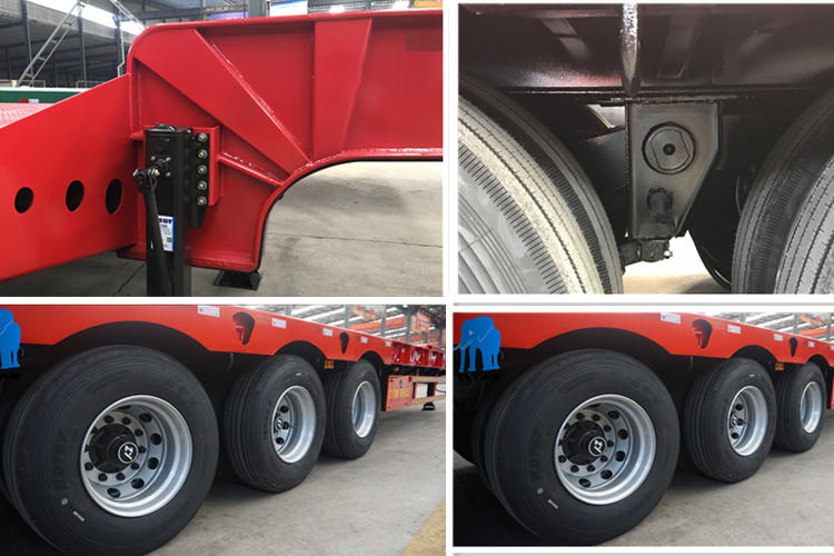 3 axle 80 ton low bed trailer