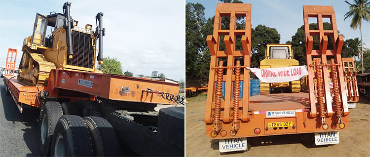 80 ton tri axle low loader trailer